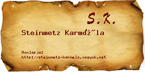 Steinmetz Karméla névjegykártya